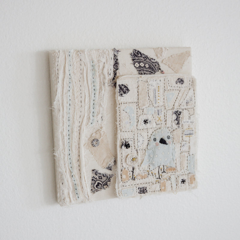 Hutch Studio - Birds the Word Fabric Art Collection | Time To Fly-Hutch Studio Original-SKU: - Bunnies By The Bay