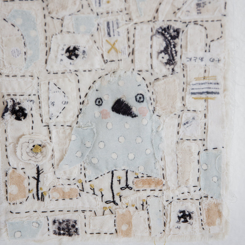 Hutch Studio - Birds the Word Fabric Art Collection | Time To Fly-Hutch Studio Original-SKU: - Bunnies By The Bay