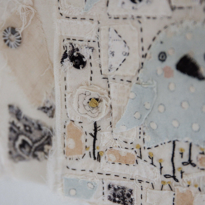 Hutch Studio - Birds the Word Fabric Art Collection | Time To Fly-Hutch Studio Original-SKU: - Bunnies By The Bay
