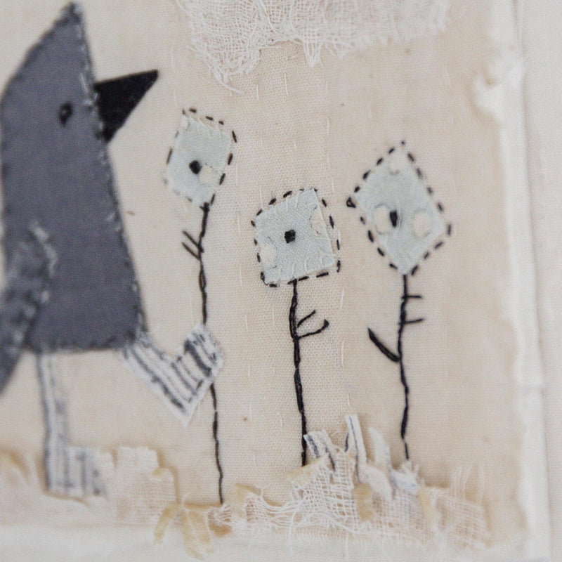 Hutch Studio - Birds the Word Fabric Art Collection | Bird Feet-Hutch Studio Original-SKU: - Bunnies By The Bay