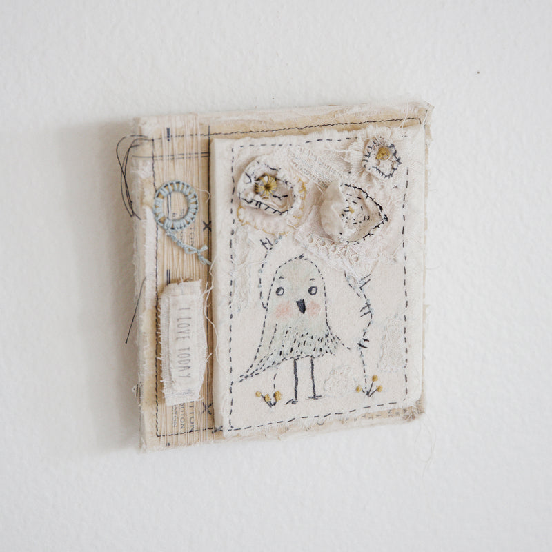 Hutch Studio - Birds the Word Fabric Art Collection | Grounded-Hutch Studio Original-SKU: - Bunnies By The Bay
