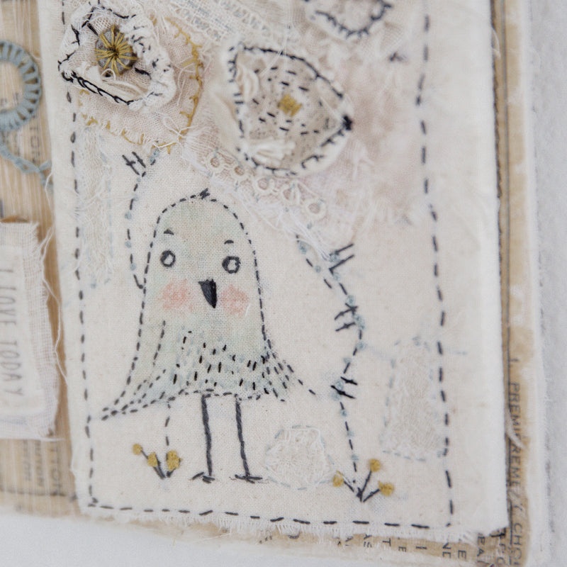 Hutch Studio - Birds the Word Fabric Art Collection | Grounded-Hutch Studio Original-SKU: - Bunnies By The Bay