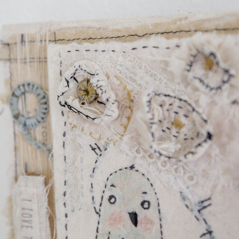 Hutch Studio - Birds the Word Fabric Art Collection | Grounded-Hutch Studio Original-SKU: - Bunnies By The Bay