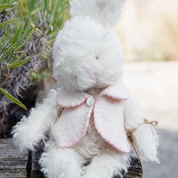 Hutch Studio Original - Hop Curly Top II - Hand-Crafted Mohair & Vintage Wool Bunny-Hutch Studio Original-SKU: - Bunnies By The Bay