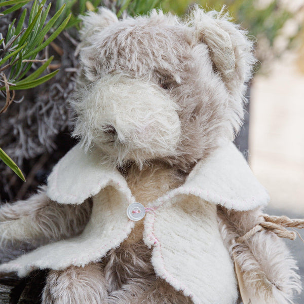 Hutch Studio Original - Buster Bear - Hand-Crafted Mohair & Vintage Wool Bear-Hutch Studio Original-SKU: - Bunnies By The Bay