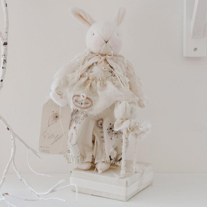 One of a kind handmade bunny doll