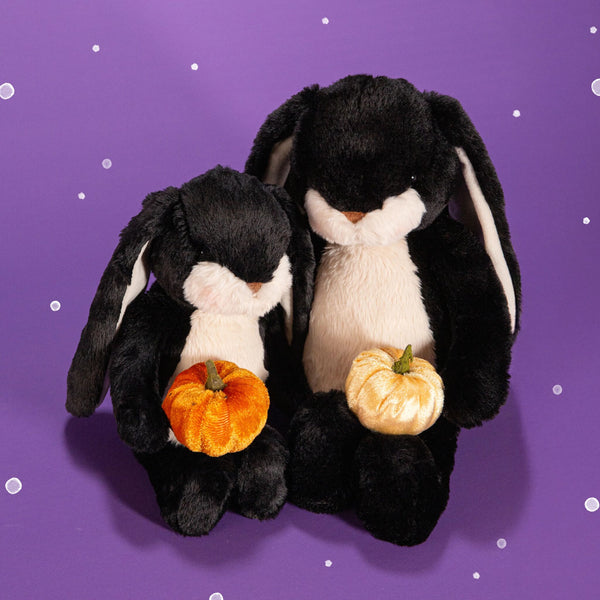 Little 12" Floppy Nibble Bunny – Black-Stuffed Animal-SKU: - Bunnies By The Bay