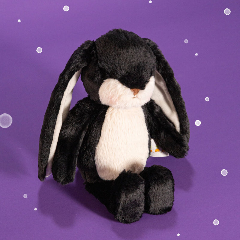 Wee 8" Floppy Nibble Bunny - Black-Stuffed Animal-SKU: - Bunnies By The Bay