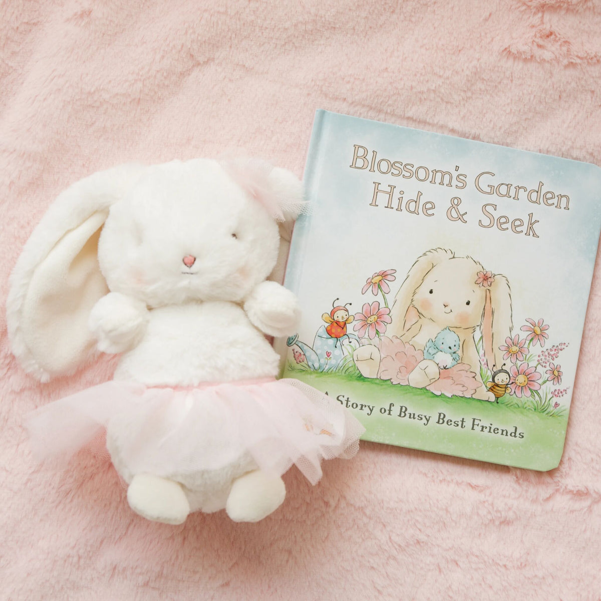 Sleepy Blossom Bunny | Stuffed Animal Bunny | Baby Lovey