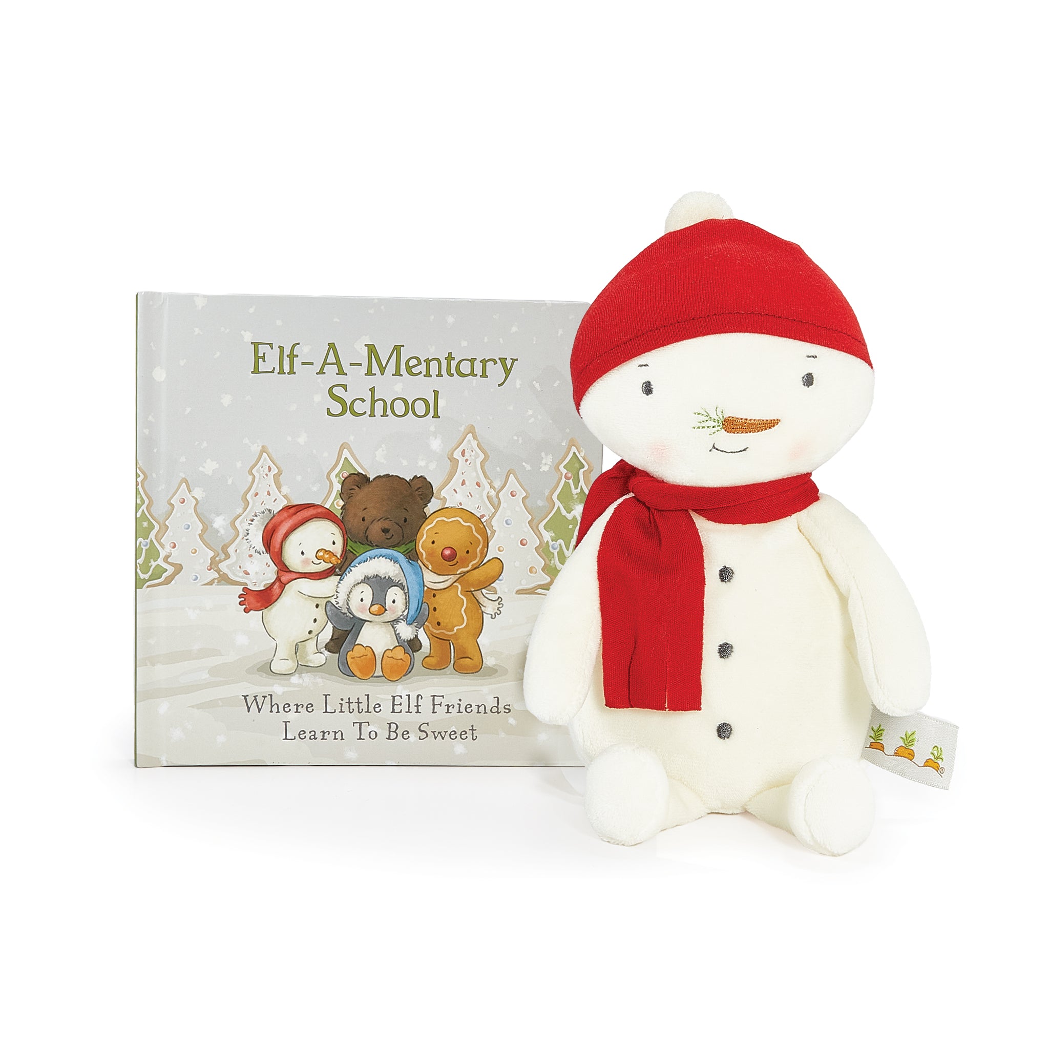 Holiday Marshmallow Book Bundle Snowman Plush and Holiday Book Combo
