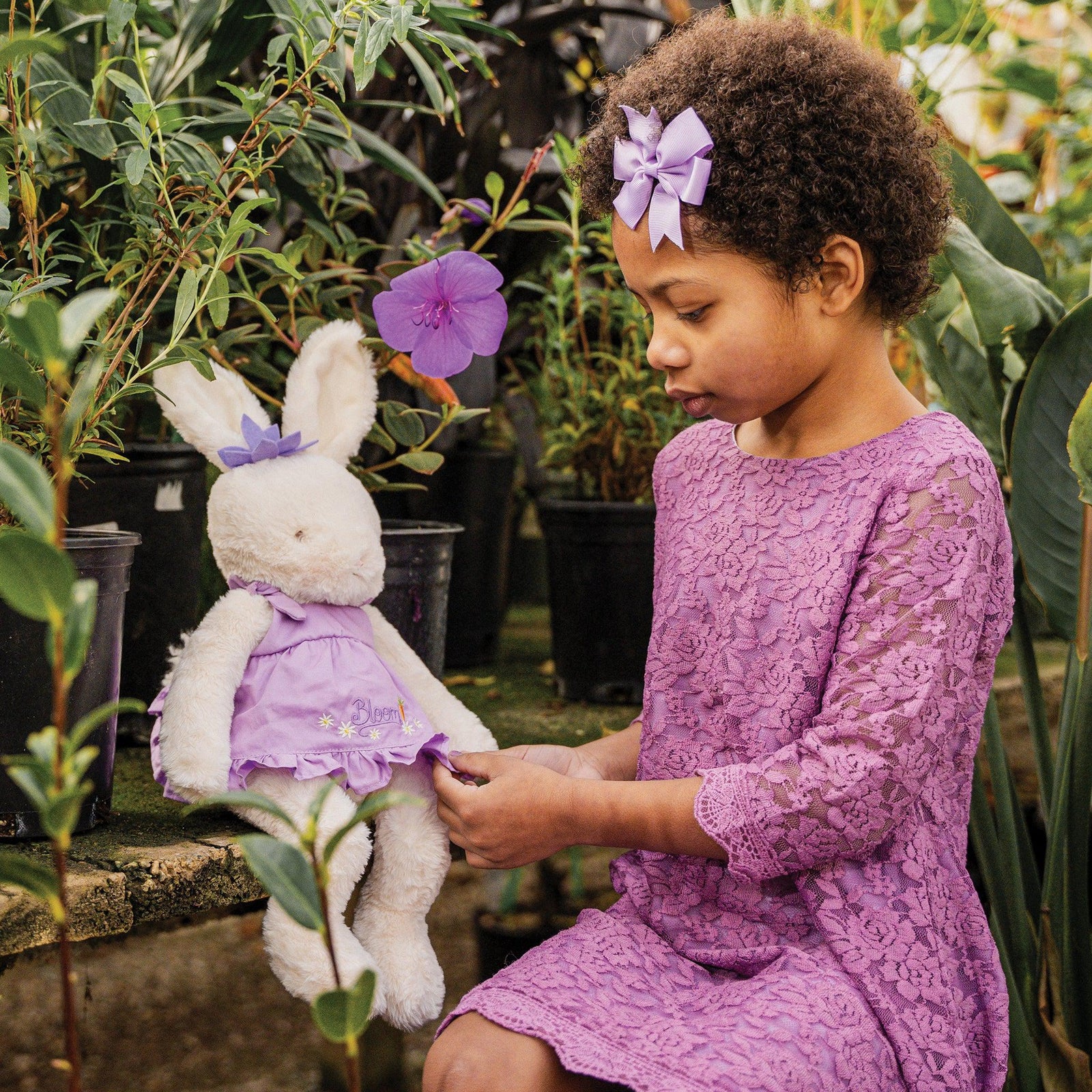 Garden Bloom Bunny | Stuffed Bunny Doll