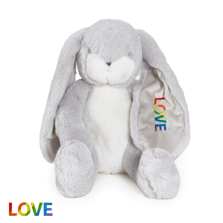 LOVE Sweet Nibble 16" Bunny - Gray-Stuffed Animal-SKU: 100429L - Bunnies By The Bay