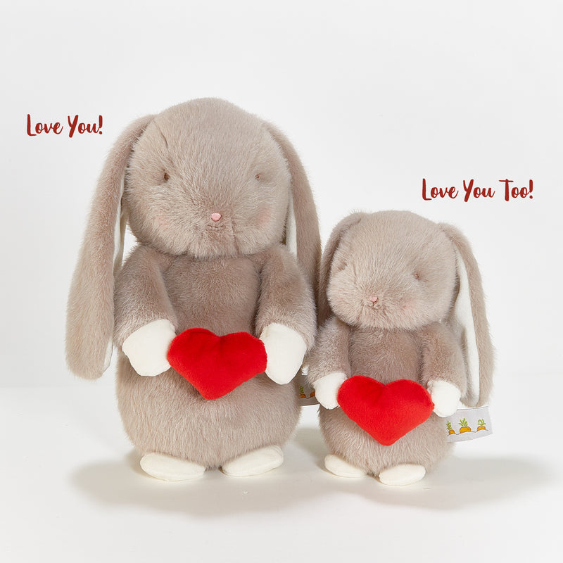 Love You Too Bunny - Gray-Stuffed Animal-SKU: 190484 - Bunnies By The Bay