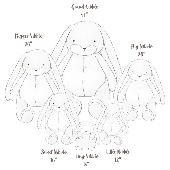 Big 20" Floppy Nibble Bunny- Lilac Marble-Stuffed Animal-SKU: 104392 - Bunnies By The Bay