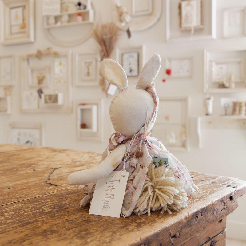 Hutch Studio Original - Tussie Mussie - Hand-Crafted Cotton & Knit Bunny-Hutch Studio Original-SKU: 730141 - Bunnies By The Bay