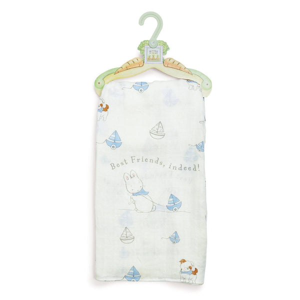 Image of Best Friends Swaddle Blanket-Swaddle Blanket-Bunnies By the Bay-bbtbay