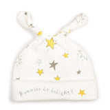 Glad Dreams Knotty Nighty & Night Cap-Apparel-0-3 months-Yellow Stars-Bunnies By The Bay