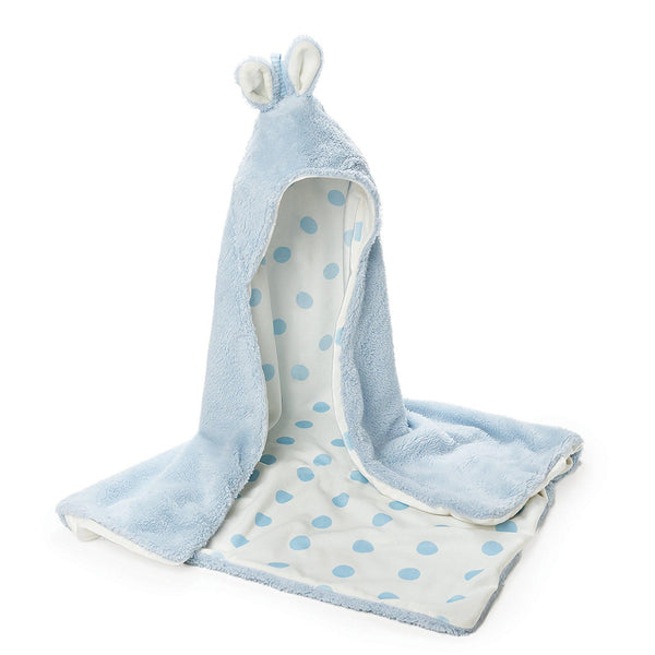 Image of Bunny Hooded Blanket - Blue-Hooded Blanket-Bunnies By The Bay-bbtbay