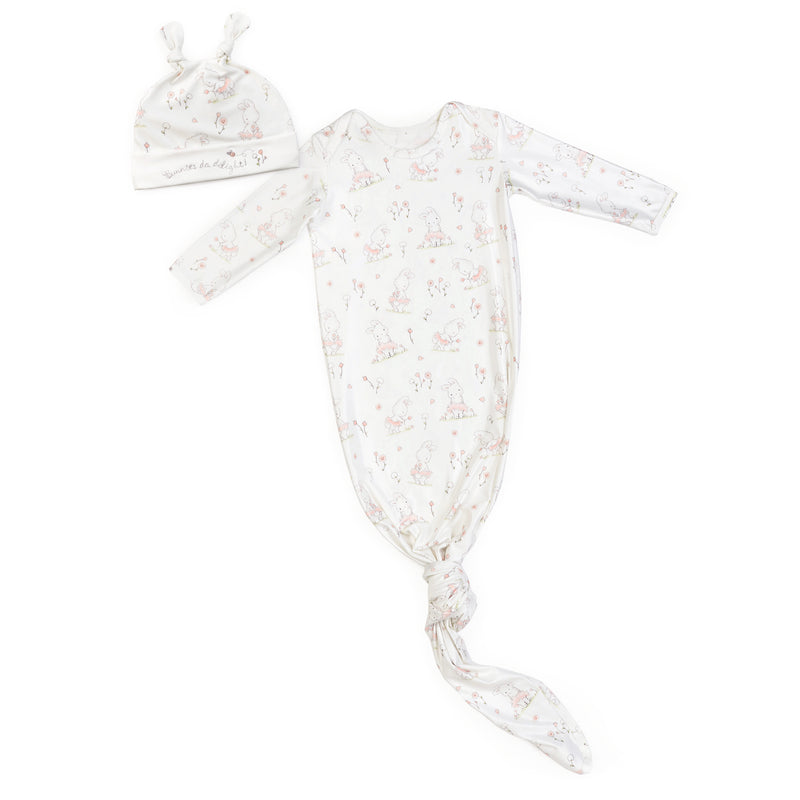 Blossom Tutu Delight Knotty Gown Set-Apparel-0-3 months-TuTu Delight Print-Bunnies By The Bay