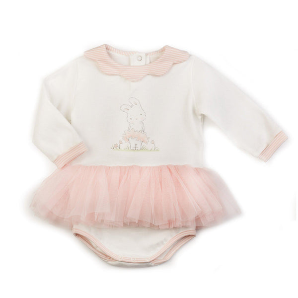 Image of Blossom Tutu Delight Bunsie-Apparel-Bunnies By The Bay-6-9 months-White/Pink-bbtbay