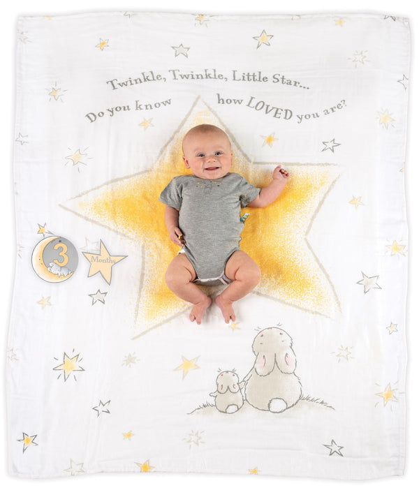 Twinkle Twinkle Milestone Blanket--Bunnies By The Bay