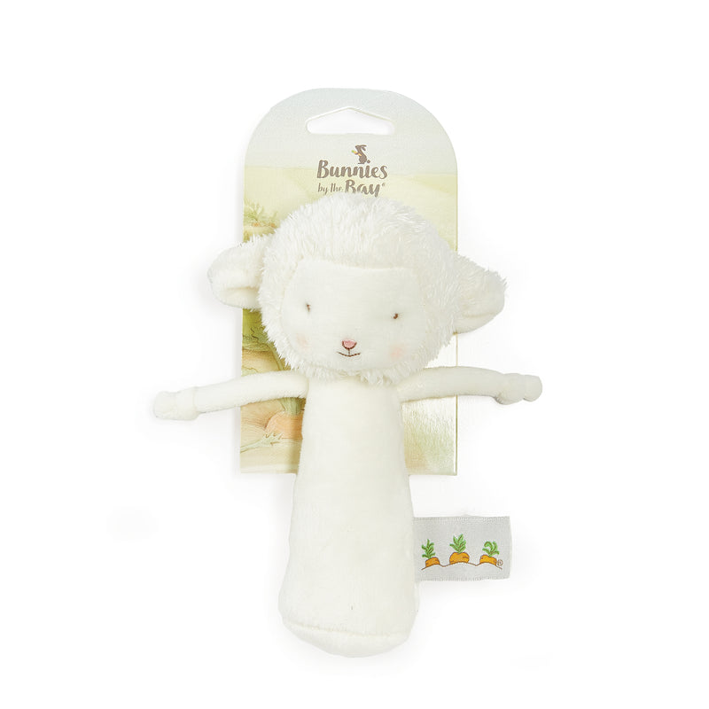Friendly Chime White Lamb-Rattle-SKU: 101059 - Bunnies By The Bay