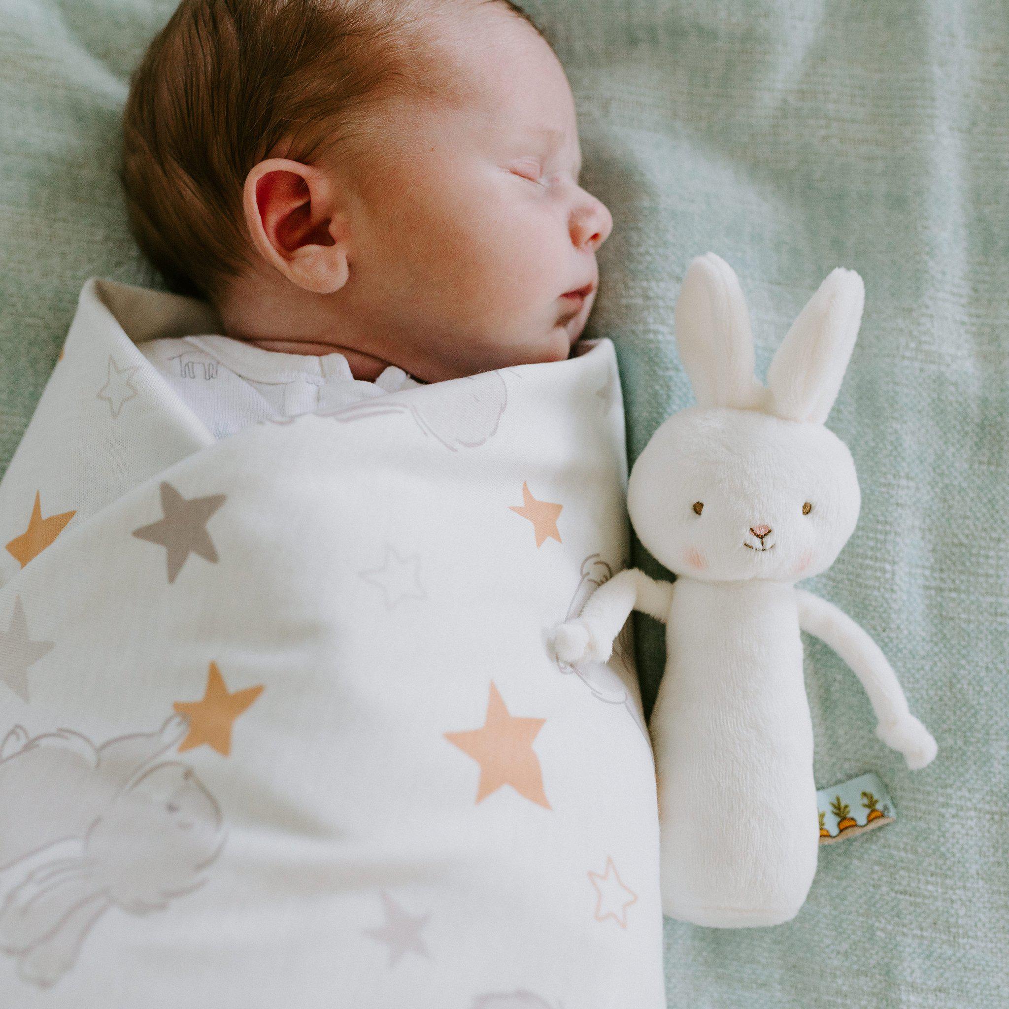 Bloom Bunny Receiving Blanket | Baby Swaddle Blanket