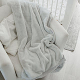 Big Cozy Nibble Fur Blanket - Gray 50 x 60-Blanket-SKU: 103123 - Bunnies By The Bay