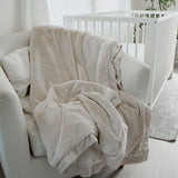 Big Cozy Nibble Fur Blanket - Cream 50 x 60-Blanket-SKU: 103124 - Bunnies By The Bay