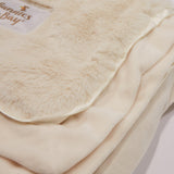 Big Cozy Nibble Fur Blanket - Cream 50 x 60-Blanket-SKU: 103124 - Bunnies By The Bay