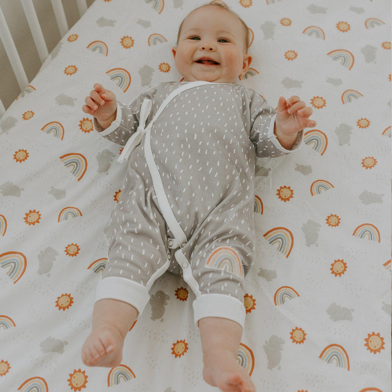 Little Sunshine Crib Sheet Rainbow Theme Nursery Décor