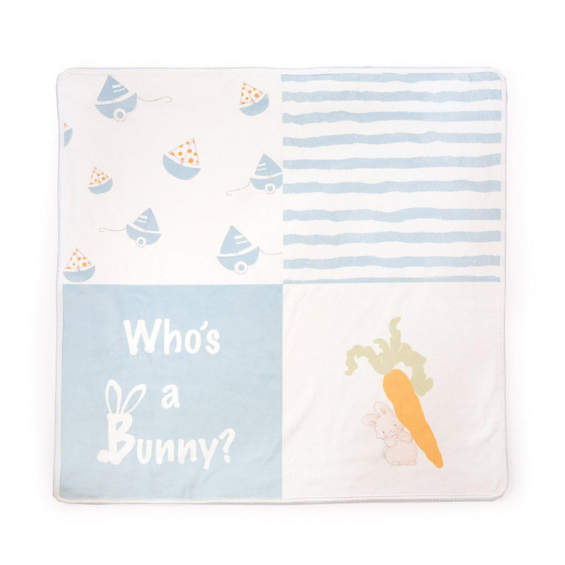 Bud Who's A Bunny Receiving Blanket-Bud Bunny and Skipit Puppy-SKU: 106022 - Bunnies By The Bay