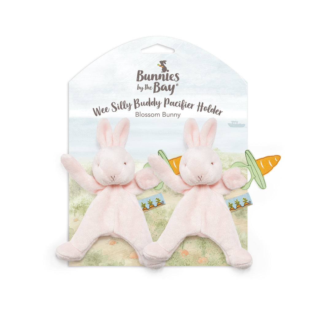 Doudou et Compagnie Star Pink Bunny Plush Pacifier Holder – Hotaling