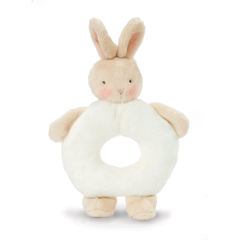 Image of Bunny Ring Rattle-Rattle-Bunnies By the Bay-White-bbtbay