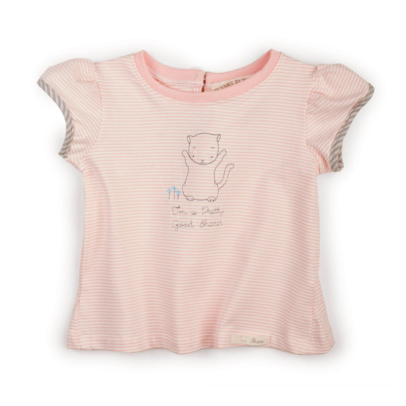 Image of Purr-ty Shirt-Apparel-Bunnies By the Bay-12 months-Pink Stripe-bbtbay