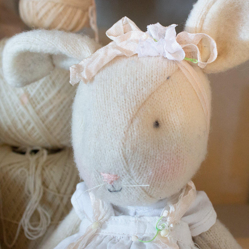 Hutch Studio - Little Pearl - One Of A Kind Cashmere Bunny-HutchStudio Original-Bunnies By The Bay
