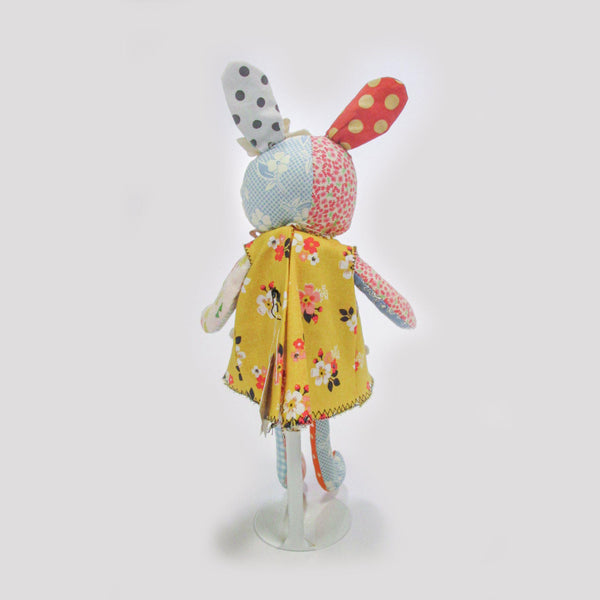 RETIRED - Hutch Studio - Bunny in Yellow Dress - One Of A Kind Bunny-HutchStudio Original-SKU: HS2A - Bunnies By The Bay