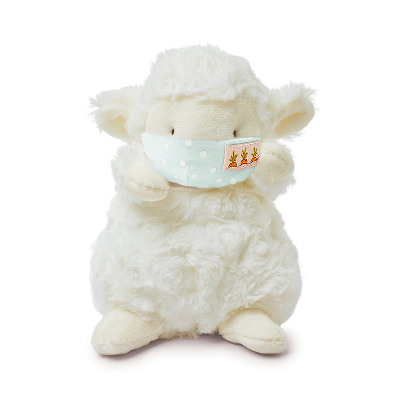 Wee Kiddo Lamb with Face Mask-Stuffed Animal-SKU: 101141 - Bunnies By The Bay