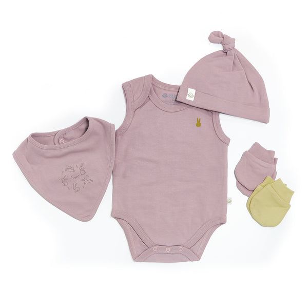 Organic Newborn Essentials Gift Set - Wood Rose-Gift Set-SKU: 910136 - Bunnies By The Bay