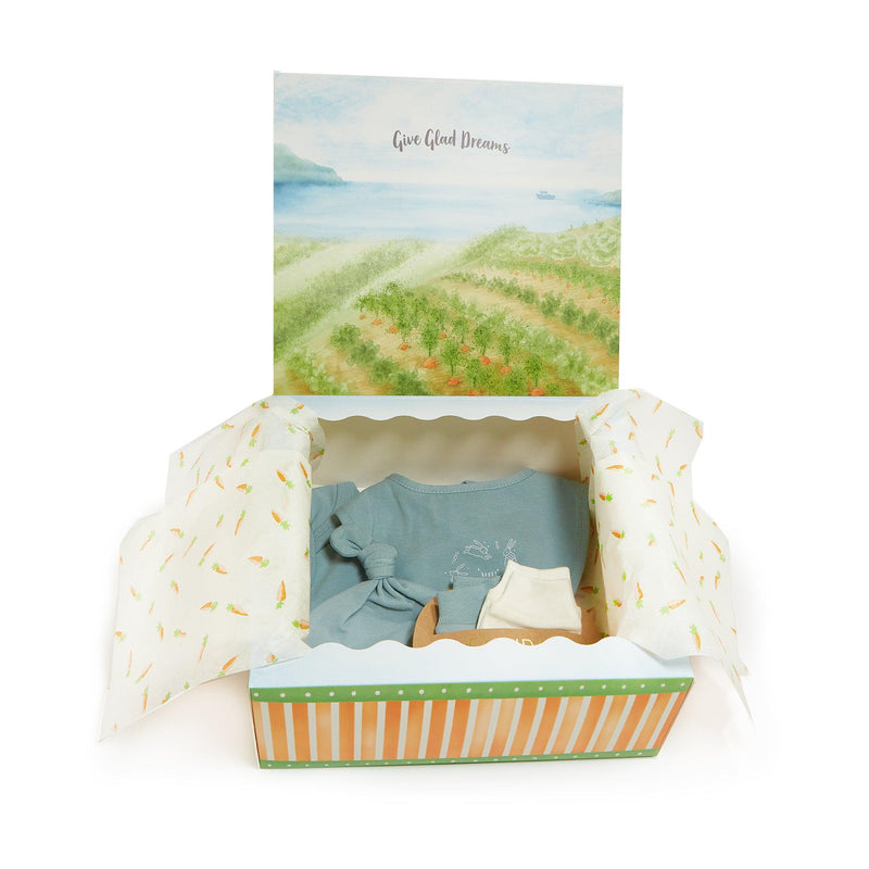 Organic Newborn Essentials Gift Set - Bay Blue-Gift Set-SKU: 910137 - Bunnies By The Bay