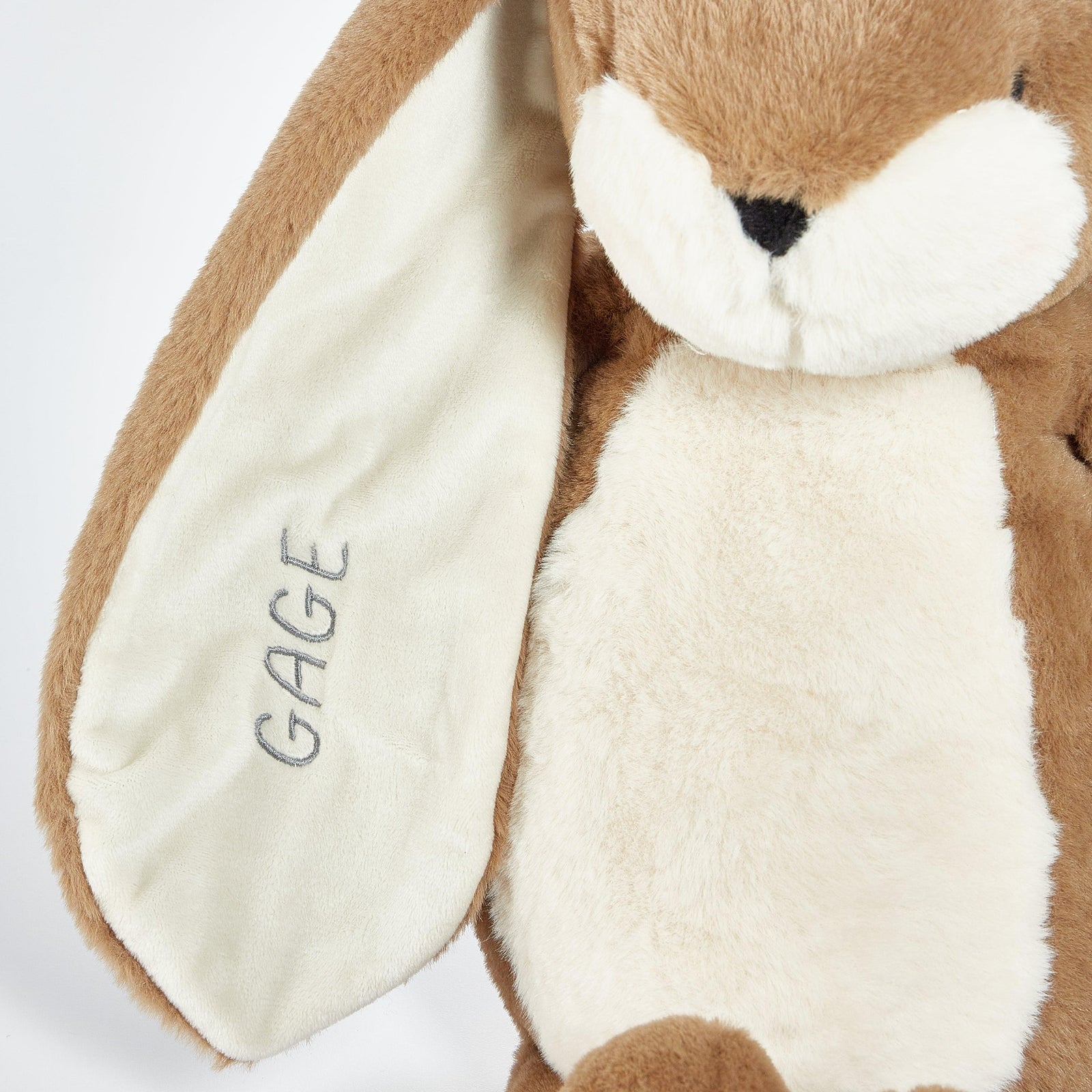 ぬいぐるみ  Medium Fudge Bunny Bashful Fudge Bunny with Personalized Red Jumper - Official Jellycat