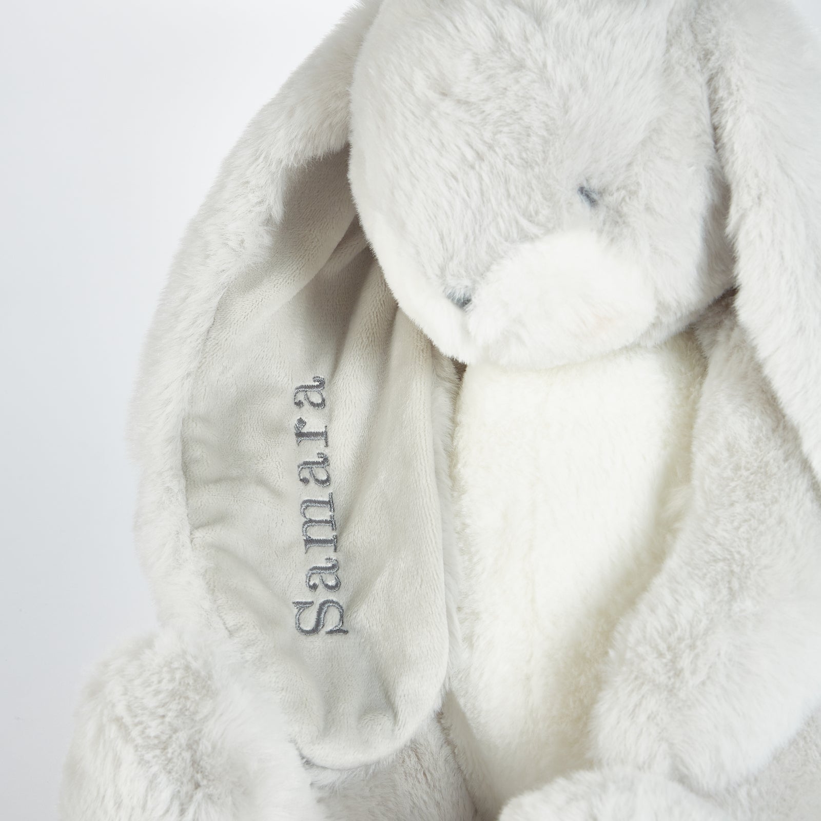 2020 Target Plush Stuffed White Baby Bunny Rabbit Gray on sale Sewn Stitched Eyes NWOT