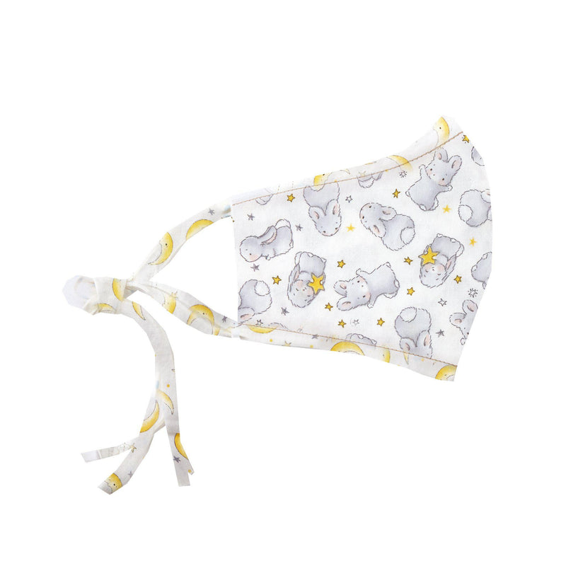 Adult Cloth Face Mask - Bloom Bunny with Stars-SKU: 101165 - Bunnies By The Bay