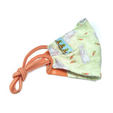 Child Cloth Face Mask - Bloom Bunny with Carrots-Face Mask-SKU: - Bunnies By The Bay