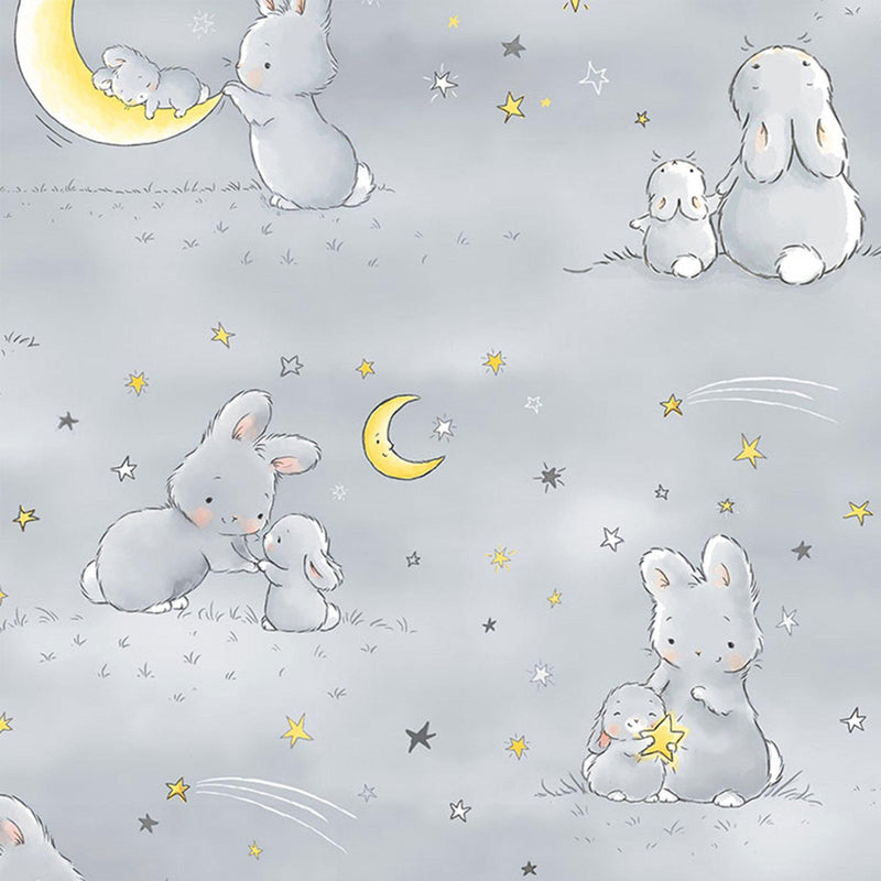 Image of Fabric - Bloom Little Star Collection - Bunnies & Moons - 1/4 yard-Fabric-Bunnies By The Bay-bbtbay