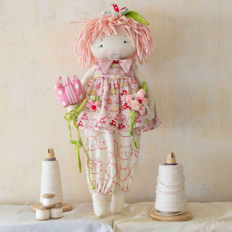 Hutch Studio - Shirley Shrooms - Make and Mend One of a Kind Doll-HutchStudio Original-Bunnies By The Bay