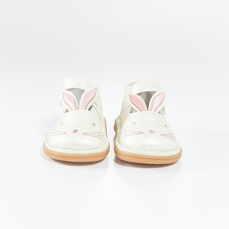 White Bunny Pearly Squeak Shoes-Shoes-SKU: - Bunnies By The Bay