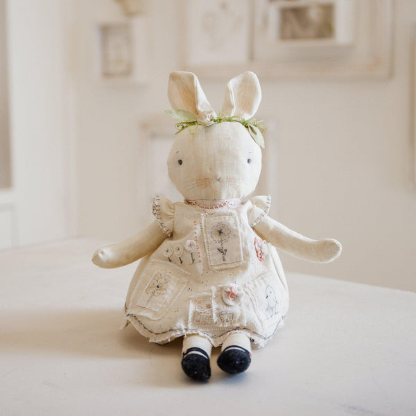 Hutch Studio Original - Pip Poppyseed - Hand-Crafted Cotton Bunny-Hutch Studio Original-SKU: HS311 - Bunnies By The Bay