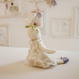 Hutch Studio Original - Teena Toadstool- Hand-Crafted Cotton & Knit Bunny-Hutch Studio Original-SKU: HS324 - Bunnies By The Bay