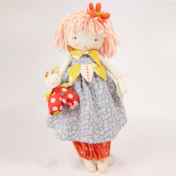 Hutch Studio - Belle Bluebell & Bun Bun - Make and Mend One of a Kind Doll-HutchStudio Original-SKU: HS00151 - Bunnies By The Bay